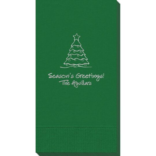 Decorative Christmas Tree Guest Towels